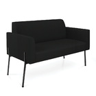 Sofá Namoradeira E Poltrona Pé De Ferro Preto Marisa Linho Pr