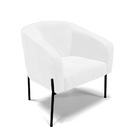 Sofá Namoradeira E Poltrona Pé De Ferro Preto Stella Sintétic