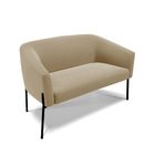 Sofá Namoradeira E Poltrona Pé De Ferro Preto Stella Suede D0