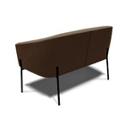 Sofá Namoradeira E Poltrona Pé De Ferro Preto Stella Suede D0