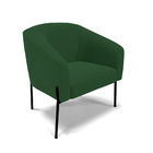 Sofá Namoradeira E Poltrona Pé De Ferro Preto Stella Veludo D