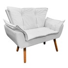 Sofá Namoradeira E Poltrona Pé Palito Castanho Opala Corino D