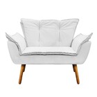 Sofá Namoradeira E Poltrona Pé Palito Castanho Opala Corino D