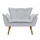 Sofá Namoradeira E Poltrona Pé Palito Castanho Opala Corino D