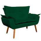 Sofá Namoradeira E Poltrona Pé Palito Castanho Opala Suede Ve