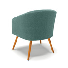 Sofá Namoradeira E Poltrona Pé Palito Castanho Stella Bouclê