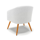 Sofá Namoradeira E Poltrona Pé Palito Castanho Stella Bouclê