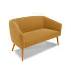 Sofá Namoradeira E Poltrona Pé Palito Castanho Stella Bouclê