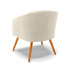 Sofá Namoradeira E Poltrona Pé Palito Castanho Stella Bouclê