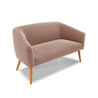 Sofá Namoradeira E Poltrona Pé Palito Castanho Stella Bouclê