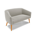 Sofá Namoradeira E Poltrona Pé Palito Castanho Stella Bouclê