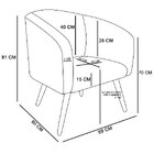 Sofá Namoradeira E Poltrona Pé Palito Castanho Stella Nozes/l