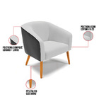 Sofá Namoradeira E Poltrona Pé Palito Castanho Stella Preto/l