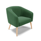 Sofá Namoradeira E Poltrona Pé Palito Natural  Stella Veludo