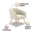 Sofá Namoradeira E Poltrona Pé Palito Natural Stella Bouclê D