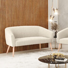 Sofá Namoradeira E Poltrona Pé Palito Natural Stella Bouclê D