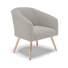 Sofá Namoradeira E Poltrona Pé Palito Natural Stella Bouclê D