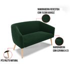 Sofá Namoradeira E Poltrona Pé Palito Natural Stella Bouclê D