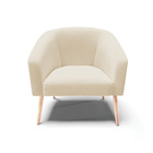 Sofá Namoradeira E Poltrona Pé Palito Natural Stella Linho D0