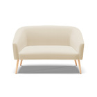 Sofá Namoradeira E Poltrona Pé Palito Natural Stella Linho D0