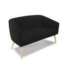 Sofá Namoradeira E Poltrona Pé Palito Natural Stella Linho D0