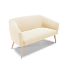 Sofá Namoradeira E Poltrona Pé Palito Natural Stella Suede Be