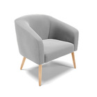 Sofá Namoradeira E Poltrona Pé Palito Natural Stella Suede D0