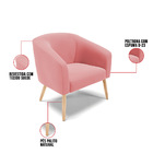 Sofá Namoradeira E Poltrona Pé Palito Natural Stella Suede D0