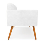 Sofá Namoradeira Elisa Corano Pés Palito Castanho D03 - D'ros