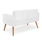 Sofá Namoradeira Elisa Corano Pés Palito Castanho D03 - D'ros