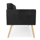 Sofá Namoradeira Elisa Corano Pés Palito Natural D03 - D'ross