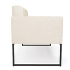 Sofá Namoradeira Elisa Corino Base Metálica Industrial Preto