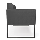 Sofá Namoradeira Elisa Corino Base Metálica Industrial Preto