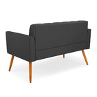 Sofá Namoradeira Elisa Corino Pés Palito Castanho D03 - D'ros