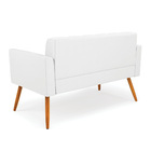 Sofá Namoradeira Elisa Corino Pés Palito Castanho D03 - D'ros