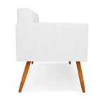 Sofá Namoradeira Elisa Corino Pés Palito Castanho D03 - D'ros