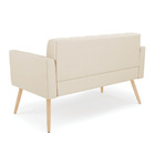 Sofá Namoradeira Elisa Corino Pés Palito Natural D03 - D'ross