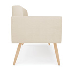 Sofá Namoradeira Elisa Corino Pés Palito Natural D03 - D'ross