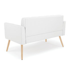 Sofá Namoradeira Elisa Corino Pés Palito Natural D03 - D'ross