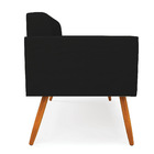 Sofá Namoradeira Elisa Linho Pés Palito Castanho D03 - D'ross