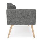 Sofá Namoradeira Elisa Linho Pés Palito Natural D03 - D'rossi