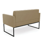 Sofá Namoradeira Elisa Suede Base Metálica Industrial Preto D