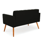 Sofá Namoradeira Elisa Suede Pés Palito Castanho D03 - D'ross