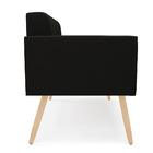 Sofá Namoradeira Elisa Suede Pés Palito Natural D03 - D'rossi