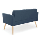 Sofá Namoradeira Elisa Suede Pés Palito Natural D03 - D'rossi