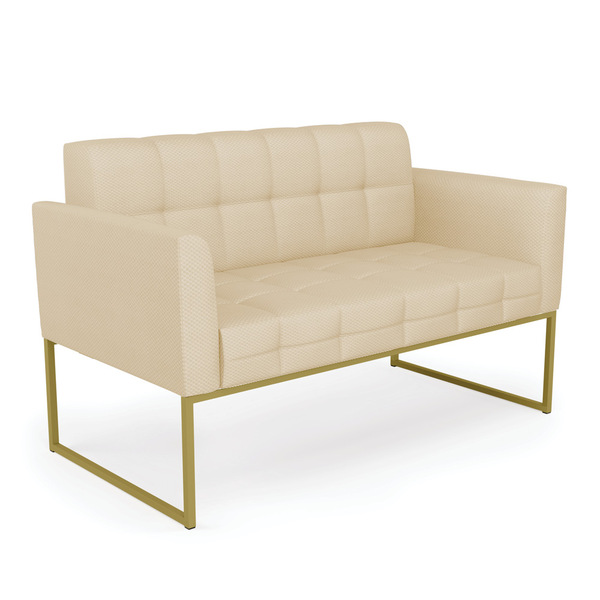 Sofá Namoradeira Elisa Veludo Luxo Base Metálica Industrial D