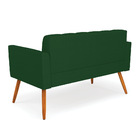 Sofá Namoradeira Elisa Veludo Luxo Pés Palito Castanho - D'ro