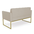 Sofá Namoradeira Elisa Veludo Luxo Prata A130 Base Metálica I