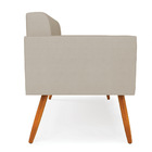 Sofá Namoradeira Elisa Veludo Luxo Prata A130 Pés Palito Cast