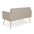 Sofá Namoradeira Elisa Veludo Luxo Prata A130 Pés Palito Natu